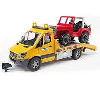 Bruder-02535 Jeep Mercedes Benz, sprinter grúa con luces y sonido (02535) , color/modelo surtido