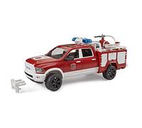 Bruder 02544 - RAM 2500, vehículo de intervención de Bomberos | Con módulo de luz y sonido, camión de bomberos, camioneta, vehículo, juguete, 1:16