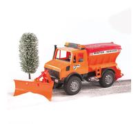 bruder 02572 - MB Unimog servicio de invierno con cuchilla quitanieves, vehículo