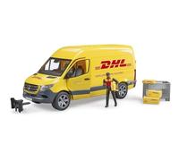 bruder 02671 - MB Sprinter DHL con conductor incluyendo caja paleta con paquetes de envío, vehículo, transportador