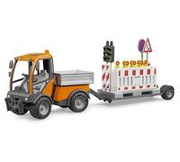 Bruder 02693 - VarioCar Seguridad Vial | con remolque y kit de seguridad vial, vehículo para la reparación de carreteras, coche de juguete