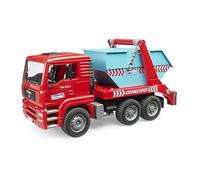 bruder 02741 - Camión MAN TGA con contenedores desmontables | Camión, vehículo de obra, camión contenedor, juguete a partir de 3 años, escala 1:16