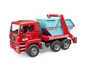 bruder 02741 - Camión MAN TGA con contenedores desmontables | Camión, vehículo de obra, camión contenedor, juguete a partir de 3 años, escala 1:16