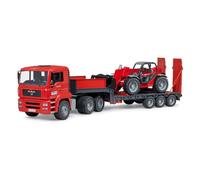 Bruder Camión MAN TGA – góndola baja con cargadora telescópica Manitou MLT 633 – 3+ años