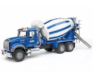Bruder 02814 - Camión hormigonera Mack Granite | Hormigonera, camión hormigonera, camión, vehículo de obra, juguete a partir de 4 años, 1:16