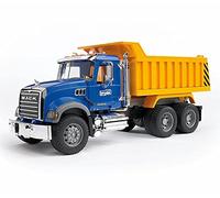 bruder 02815 - MACK Camión de granito con caja basculante, camión, transportador, vehículo de construcción, obra