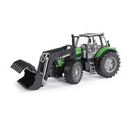 bruder 03081 - Deutz Agrotron X720 con cargador frontal, tractor, granja, juguete, vehículo
