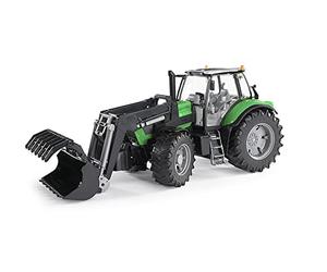 bruder 03081 - Deutz Agrotron X720 con cargador frontal, tractor, granja, juguete, vehículo
