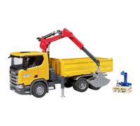 bruder 03551 - Scania Super 560R camión de obras con grúa y 2 palets, Vehículos, Vehículo de obras, Camión grúa, Camión, Juguetes 4+ años