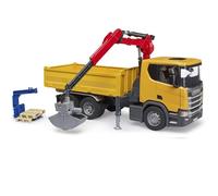 Bruder 03551 Scania Super 560R Camión Volquete Con Grúa Y Accesorios Vehículo De