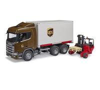 Bruder Camión logístico Scania Super 560R con carretilla elevadora, juguetes a partir de 4 años