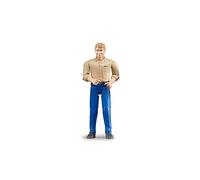 bruder 60006 - Hombre de tez clara y pantalones azules - 1:16 bworld, Figura de juguete, Granjero, Granja, Hombre