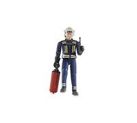 bruder 60100 - Bombero con accesorios - 1:16 Figurita de juguete, Hombre, humano, conjunto de figuras, camión de bomberos, intervención