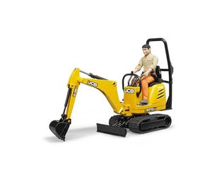bruder 62002 - Miniexcavadora JCB 8010 CTS con obrero | Excavadora con figura de bworld, vehículo de construcción, juguetes para niños a partir de 4 años, escala 1:16
