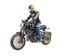 bruder 63050 - Moto Scrambler Ducati Cafe Racer con Motociclista