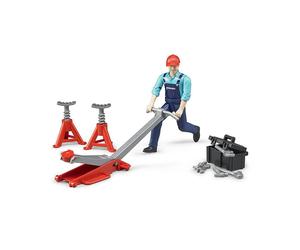 Bruder, Bworld juego de figuras taller, figura de juguete, taller de motos, tall