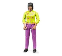 Bruder Minifigura Hermano 60403 – Mujer bworld, piel mediana, pantalones púrpura