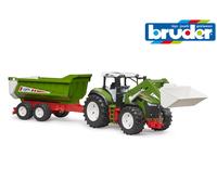 Bruder Juguetes 03452 Roadmax Tractor Frente Cargadora & Remolque 1:16 - Edad 2+