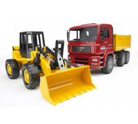 Bruder Man TGA Camión Basculante Y Cargadora Articular FR130 Modell-Spielzeug