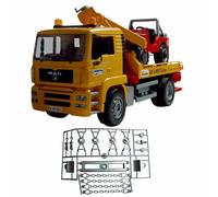 Bruder MAN TGA Camión De Remolque Con Vehículo Todo Terreno