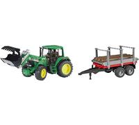 bruder Spielwaren GmbH & Co. K J.D. 6920 Tractor Frontl.+Holztransp.ANH