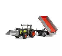 Bruder: Tractor Claas Nectis 267F con pala y remolque
