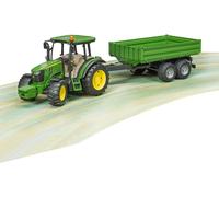 Bruder Tractor John Deere 5115 M Con Remolque Equipado Con Bordes