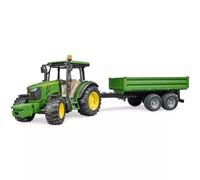 Bruder: Tractor John Deere 5115M con remolque