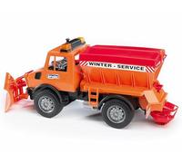 bruder 02572 - MB Unimog servicio de invierno con cuchilla quitanieves, vehículos, cuchilla quitanieves, cuchilla quitanieves, camión desarenador