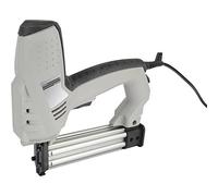 Brüder Mannesmann Grapadora eléctrica 50 W, 100 grapas y clavos | M12420 | Fuerza de impacto regulable, disparo automático, carcasa metálica, 1,5 kg, para tela, listones de madera y láminas