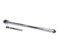 Brüder Mannesmann llave dinamométrica 1/2", 28-210 Nm, 2 pzs | M 183 | Carraca reversible para giro a derecha e izquierda, acabado en polvo, en maletín, para coche, moto y bicicleta