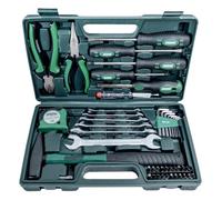 Brüder Mannesmann maletín de herramientas 47 pzs, alicates | M29032 | Llave combinada, martillo de cerrajero, cinta métrica de 3 m y 22 puntas, para montaje y reparación de muebles