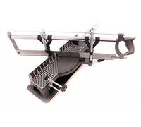 Brüder Mannesmann sierra de inglete 550 mm, hasta 60°, TÜV/GS | M 352-550 | De metal con mango de plástico, tope longitudinal, fijador de material y ajuste de profundidad de corte, para madera y metal