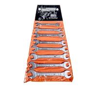 Brueder Mannesmann Werkzeuge M 110-08, Llave de doble boca, pack de 8 unidades