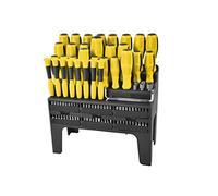 Brüder Mannesmann Werkzeuge M11426 Screwdriver and Bit Set Yellow/Black | Tiradores aislados para trabajos eléctricos con puntas y accesorios, almacenamiento de plástico, 27 x 13,5 x 23 cm