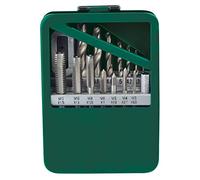 Brüder Mannesmann Werkzeuge M53215 Tap Drill Bit Set 15 Pieces Green Silver