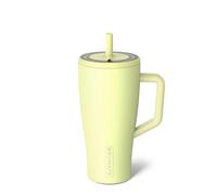 BrüMate Era - Vaso aislado de 30 onzas con asa y pajilla, tapa y popote flexible SoftSip, hecho de acero inoxidable, base apta para portavasos