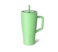 BrüMate Era - Vaso de 30 onzas con asa y pajilla, botella de agua aislada 100% a prueba de fugas con tapa y popote flexible SoftSip, hecho de acero inoxidable, apto para portavasos, 30 onzas (kiwi)