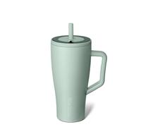 BrüMate Era - Vaso de 30 onzas con asa y pajita | Botella de agua aislada 100% a prueba de fugas con tapa y pajita flexible SoftSip | Hecho de acero inoxidable | Compatible con portavasos | 30 onzas