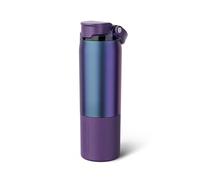 BrüMate Rise - Botella de agua de 25 onzas con popote de silicona cubierta 100% a prueba de fugas, botella de agua aislada de acero inoxidable, apta para portavasos, flujo rápido, boquilla de silicona
