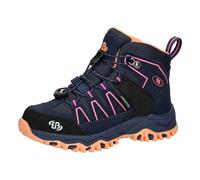 Brütting Jungen Mount Pinos High Kids Botas de Trekking, Unisex, Color Azul Marino/salmón/Rosa, Talla 30 EU