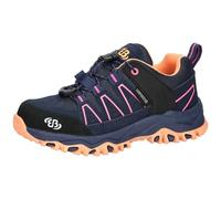 Brütting Jungen Mount Pinos Kids Low Zapatillas de Trekking, Unisex, Color Azul Marino/salmón/Rosa, Talla 29 EU