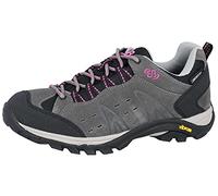 Brütting Mount Bona Low, Zapatos de Senderismo Unisex adulto, Gris Negro Rosa, 37 EU