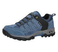 Brütting Mount Pinos Low, Zapatillas de Trekking Unisex Adulto, Azul y Negro limón, 41 EU