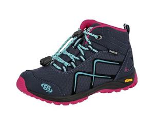 Brütting Zapatillas de correr unisex para niños, Azul marino, rosa y turquesa., 27 EU