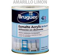 Bruguer Esmalte acrílico multisuperficie al agua Brillante Amarillo Limón 250 ml