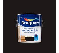 Bruguer Acrylic Multisuperficie Esmalte al agua Satinado Negro 4 L