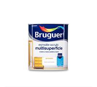 Bruguer Acrylic Multisuperficie Esmalte al agua Satinado - Pintura 750 mL, Blanco Permanente