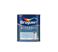 Bruguer Elegance Pintura Monocapa Extra Mate para Paredes y Techos, Interior y Exterior protegidos, Ultra Lavable, Resistente al Desgaste y Manchas, Con conservante Antimoho, Azul Bruma 750 ml