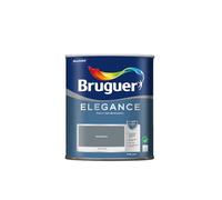 BRUGUER Elegance Pintura Monocapa Extra Mate para Paredes y Techos, Interior y Exterior protegidos, Ultra Lavable, Resistente al Desgaste y Manchas, Con conservante Antimoho, Gris Sombra 750 ml